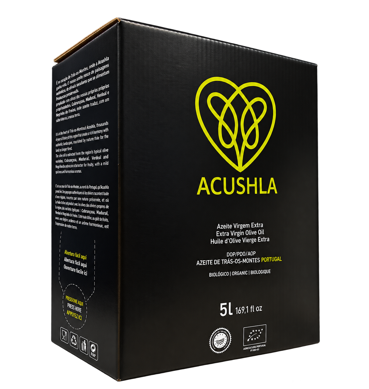 Acushla Essential Organic Extra Virgin Olive Oil, 5L Bag-in-Box