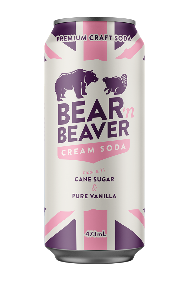 Bear 'n Beaver Cream Soda single can