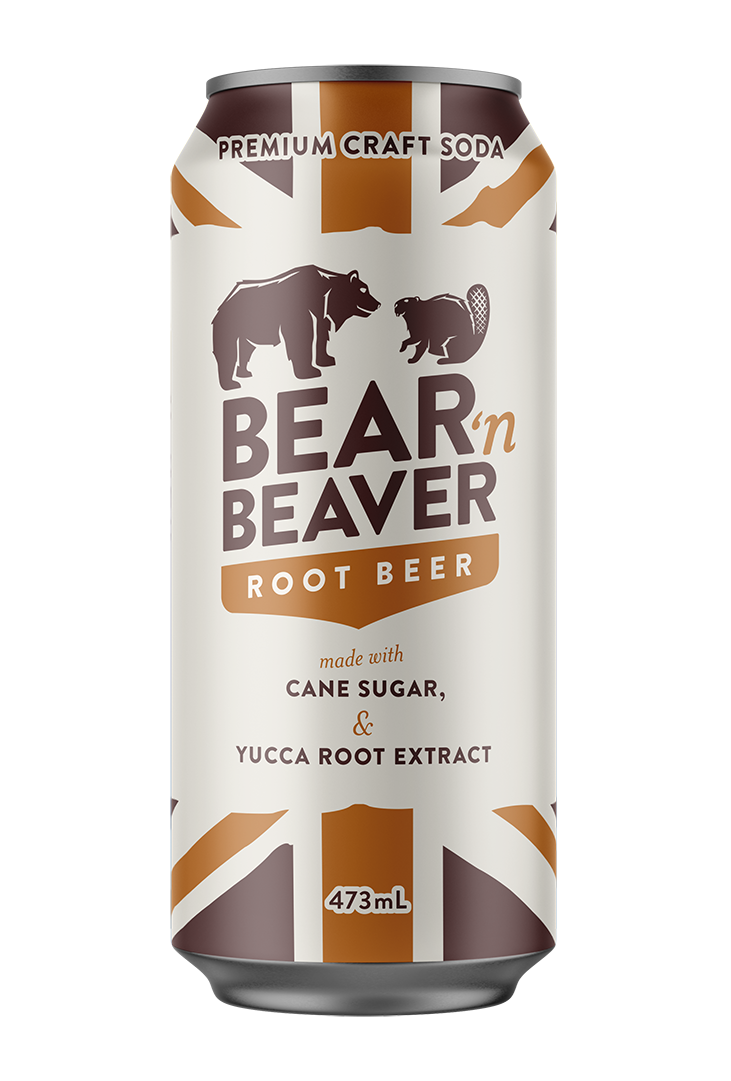 Bear 'n Beaver Root Beer single can