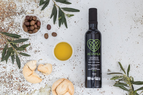 Acushla Green Organic Extra Virgin Olive Oil, 500ml Glass Bottle
